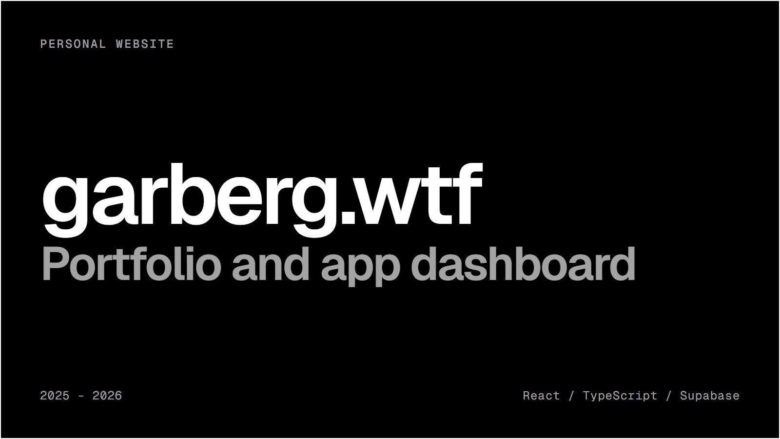 Personal website (garberg.wtf)