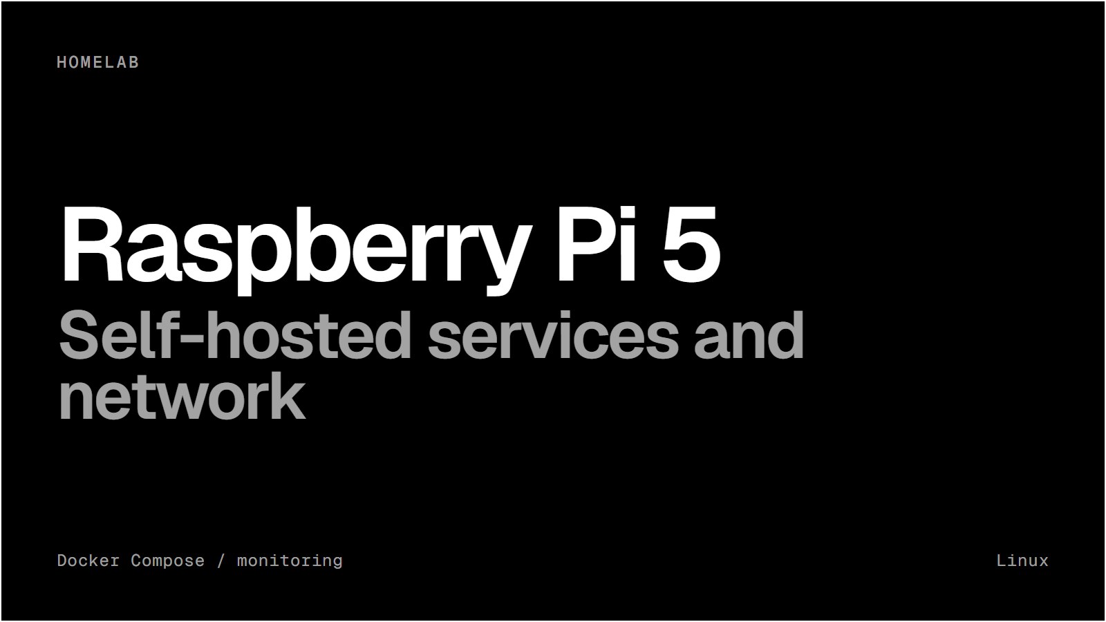 Homelab on Raspberry Pi 5